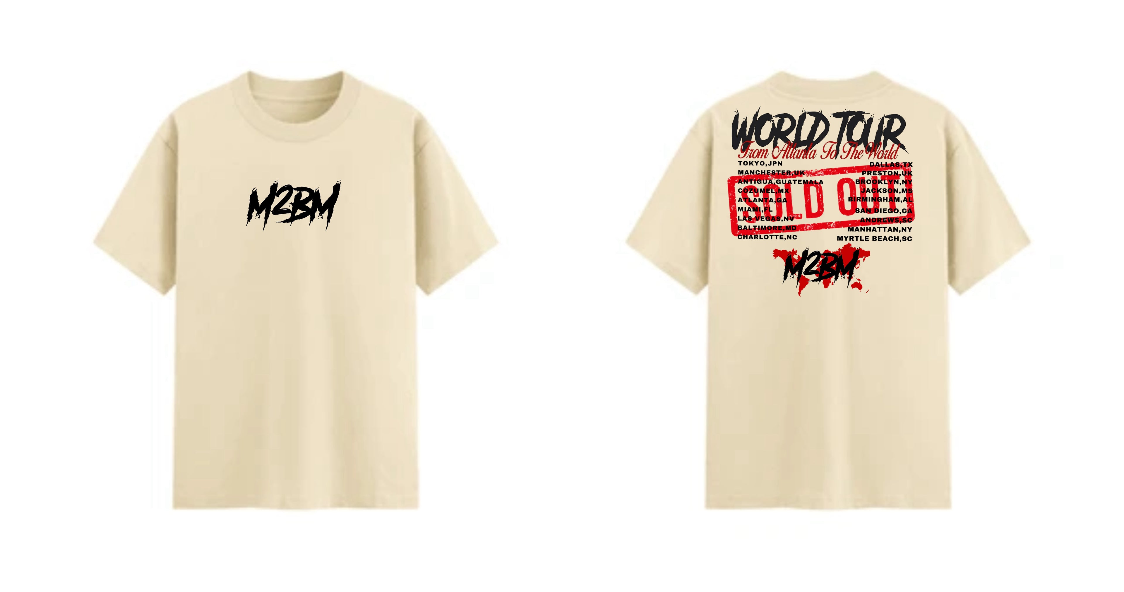 M2BM Cream World Tour Tee