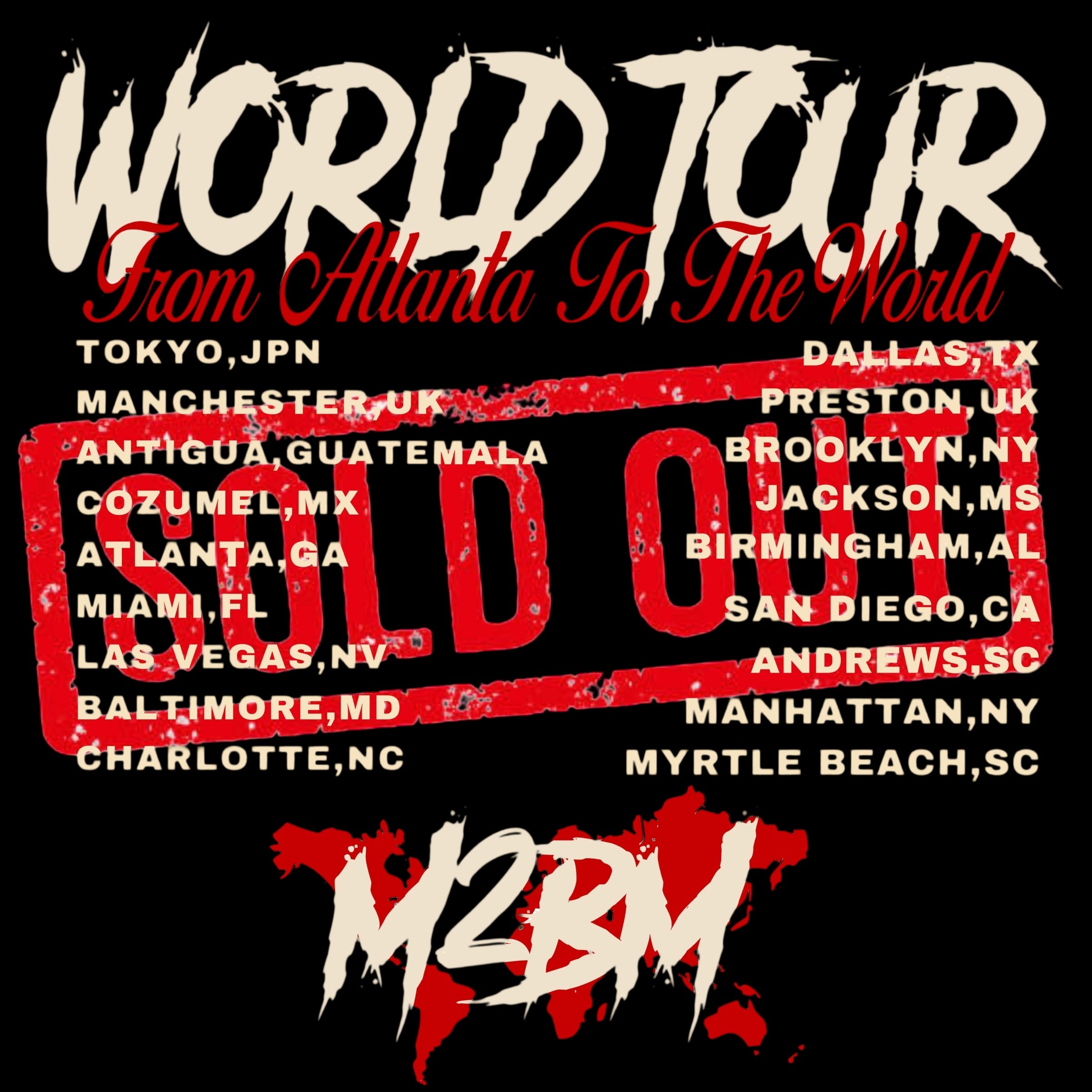 M2BM Black World Tour Tee